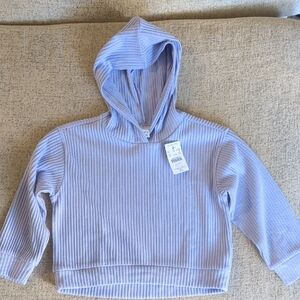 Crewcuts Ribbed Hooded Pullover in Light Lavender